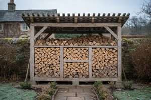 Plan abri bûches gratuit : construire votre espace de stockage