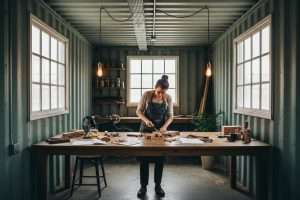 Aménagement container en atelier : créer un espace de travail