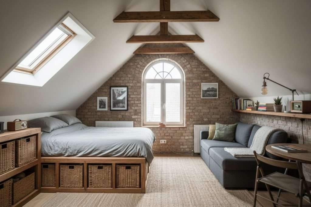 Chambre sous comble très bas : optimiser chaque espace